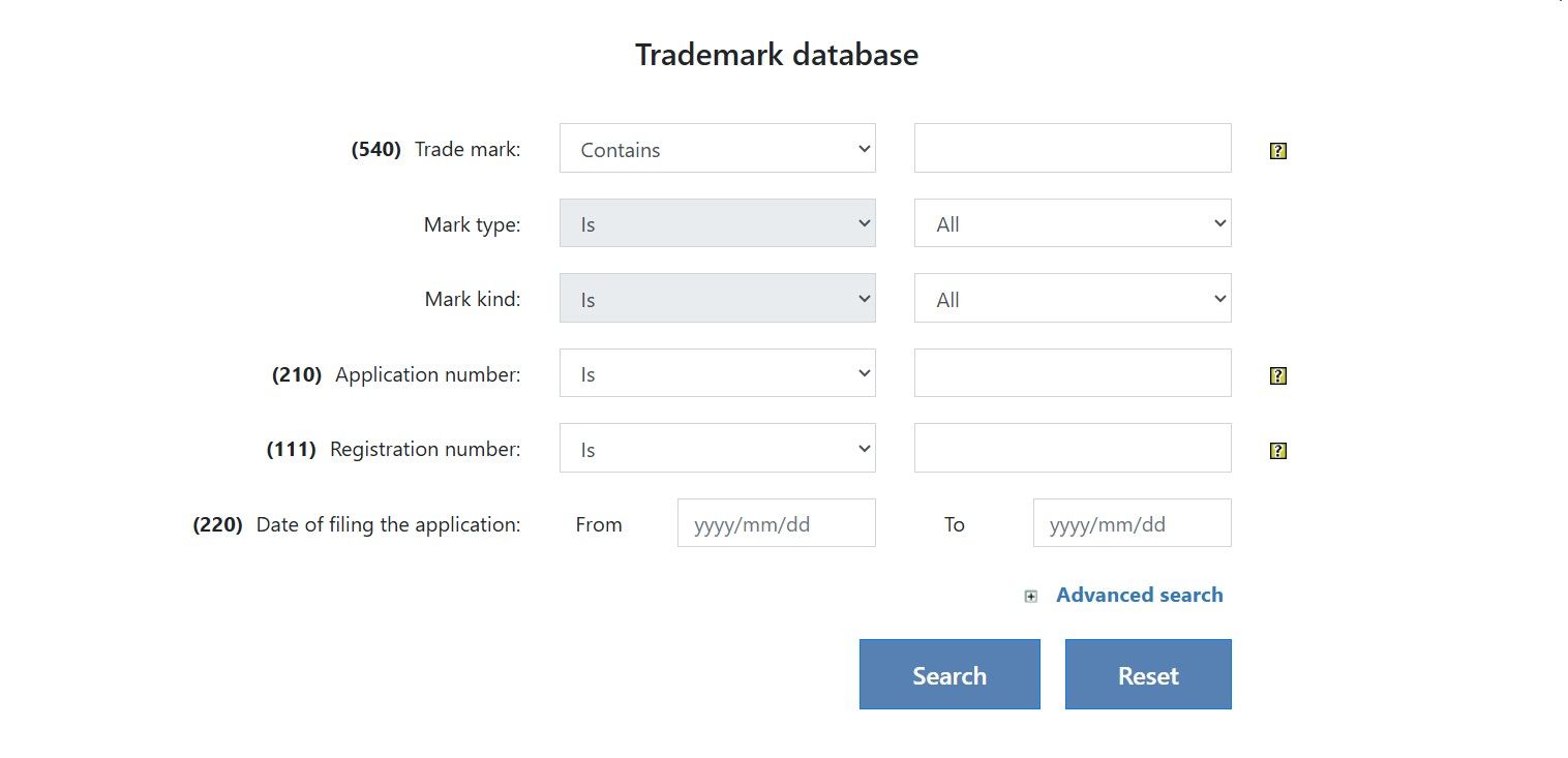 International Classification of ICGS search form
